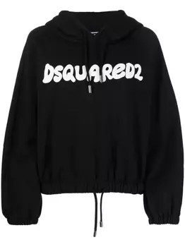 Dsquared2 худи с логотипом, черный