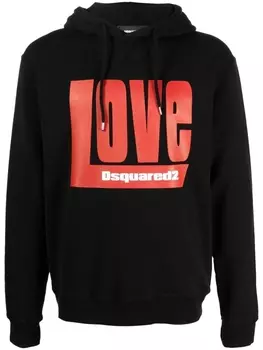Dsquared2 худи с логотипом, черный