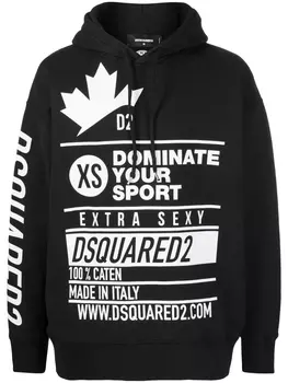 Dsquared2 худи с логотипом, черный