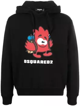 Dsquared2 худи с логотипом, черный