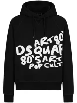 Dsquared2 худи с логотипом, черный