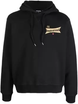 Dsquared2 худи с логотипом, черный