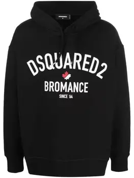 Dsquared2 худи с логотипом и принтом Bromance, черный