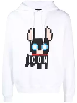 Dsquared2 худи с логотипом Icon, белый