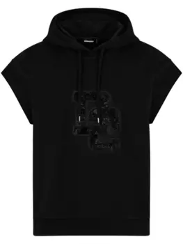 Dsquared2 худи с логотипом из пайеток, черный