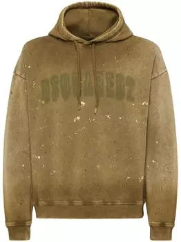 Dsquared2 худи с логотипом, коричневый
