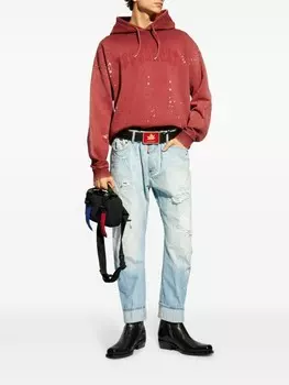 DSQUARED2 худи с логотипом, красный