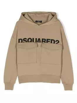 Dsquared2 худи с логотипом, нейтральный цвет
