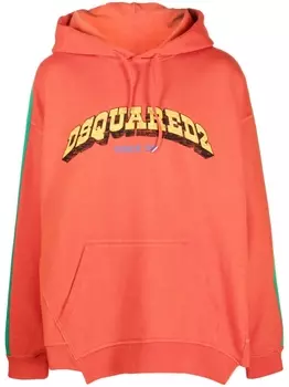 Dsquared2 худи с логотипом, оранжевый