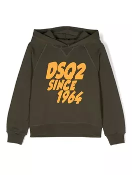 Dsquared2 худи с логотипом, зеленый