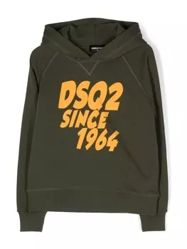 Dsquared2 худи с логотипом, зеленый