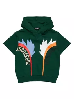 Dsquared2 худи с логотипом, зеленый