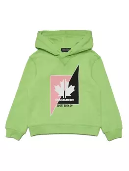 Dsquared2 худи с логотипом, зеленый