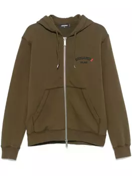 DSQUARED2 худи с логотипом, зеленый