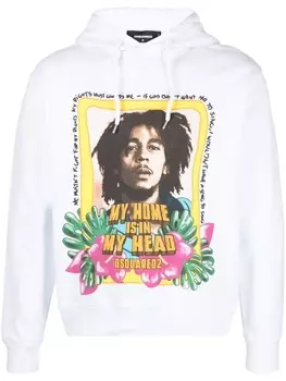 Dsquared2 худи с надписью, белый
