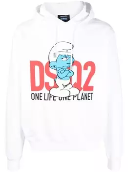 DSQUARED2 худи с надписью, белый