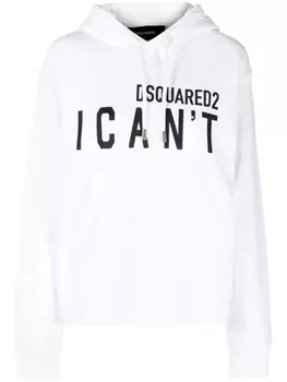 DSQUARED2 худи с надписью, белый