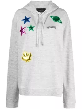 Dsquared2 худи с нашивкой Cool, серый