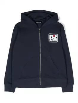 Dsquared2 худи с нашивкой-логотипом, синий