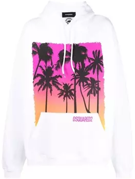 Dsquared2 худи с принтом, белый