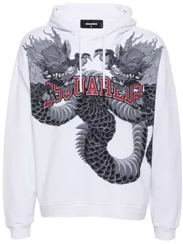 Dsquared2 худи с принтом, белый