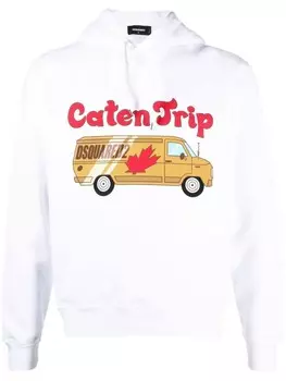 Dsquared2 худи с принтом, белый