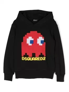 Dsquared2 худи с принтом, черный