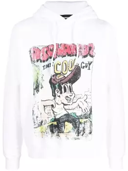 Dsquared2 худи с принтом граффити, белый