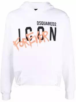 Dsquared2 худи с принтом граффити, белый