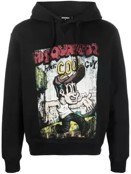 Dsquared2 худи с принтом граффити, черный