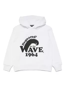 Dsquared2 худи с принтом Wave, белый