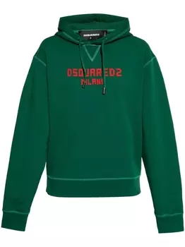 DSQUARED2 худи с принтом, зеленый