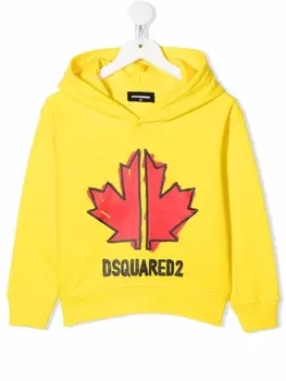 Dsquared2 худи с принтом, желтый