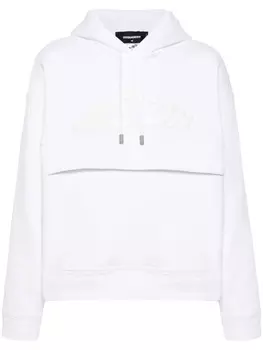 DSQUARED2 худи с тисненым логотипом, белый