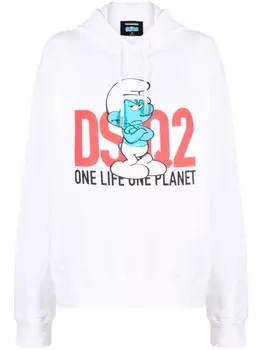 Dsquared2 худи Smurf с логотипом, белый