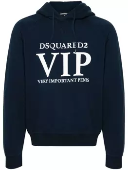 Dsquared2 худи Vip Cool с рукавами реглан, синий