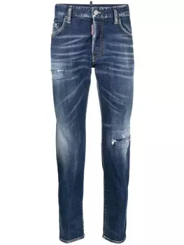 Dsquared2 Icon distressed skinny jeans, синий