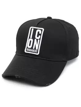 Dsquared2 Icon-embroidered cotton baseball cap, черный
