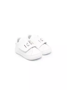 Dsquared2 Icon logo-print leather sneakers, белый