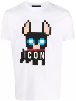 Dsquared2 Icon pixel-print T-shirt, белый