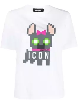 Dsquared2 Icon pixelated-print T-shirt, белый
