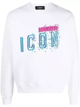 Dsquared2 Icon-print cotton sweatshirt, белый