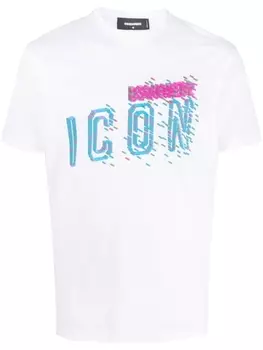 Dsquared2 Icon-print cotton T-shirt, белый