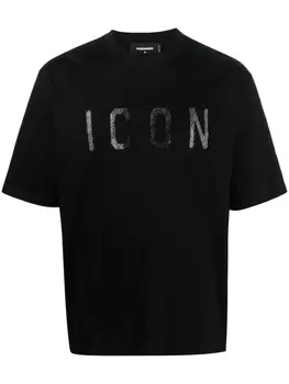 Dsquared2 Icon-print cotton T-shirt, черный