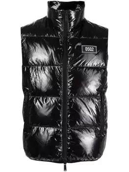 Dsquared2 Icon stripe padded jacket, черный