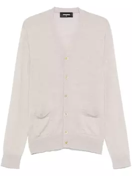 DSQUARED2 кардиган из вирджинской шерсти, нейтральный