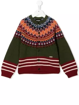 Dsquared2 кардиган на пуговицах, зеленый