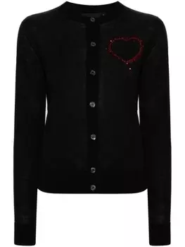 DSQUARED2 кардиган с бисером, черный