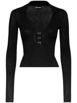 DSQUARED2 кардиган в рубчик, черный