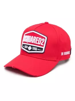 Dsquared2 кепка с нашивкой-логотипом, красный